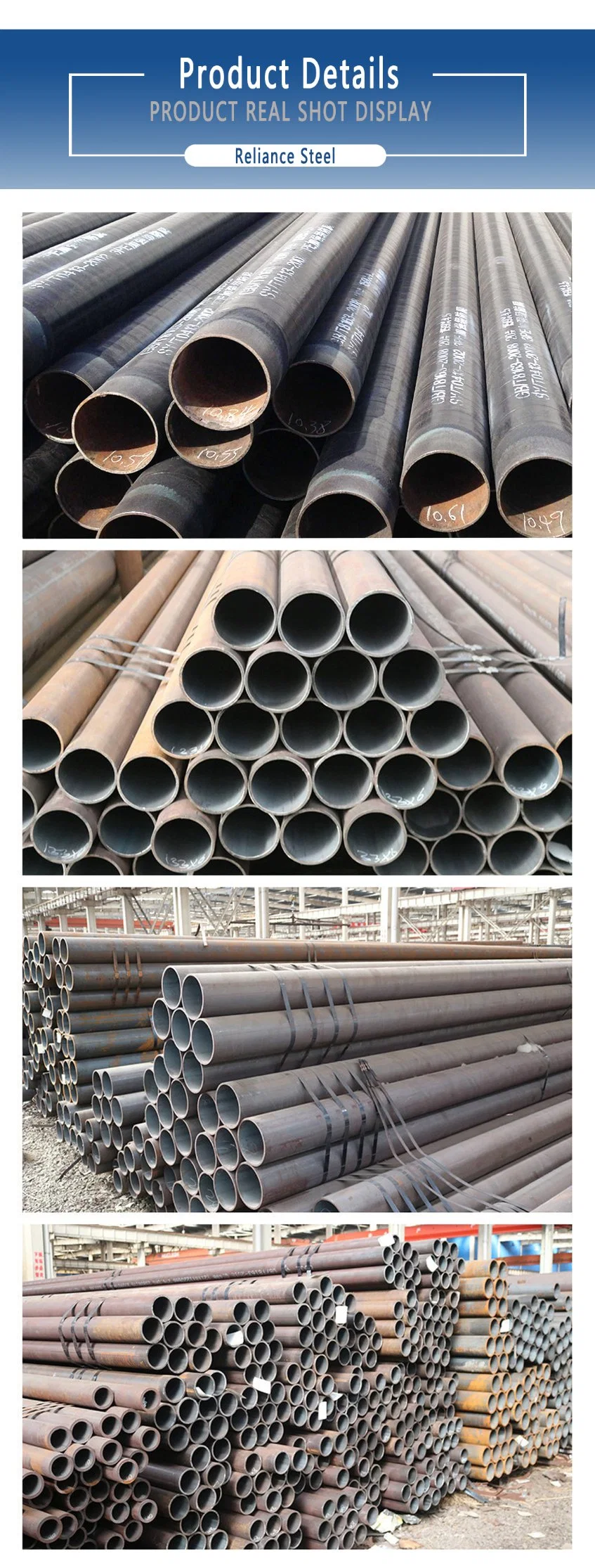 Exporter of A106 Grade B/A333 Grade 6 Round Ms Pipe Hydraulic Pipe Mild Steel Pipes