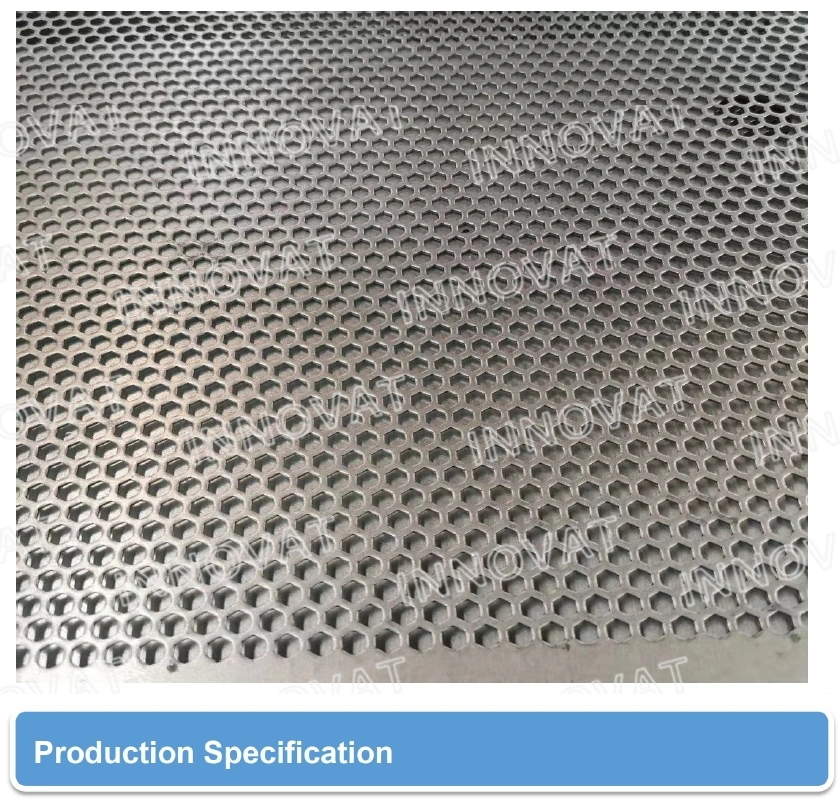 Customized Round Hole Hexagonal Stainless Steel Perforated Metal Mesh Sieve Sheet Plate