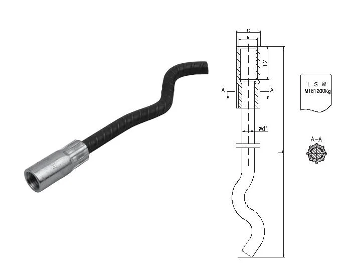 Wavy Rod Bar Socket for Precast Concrete