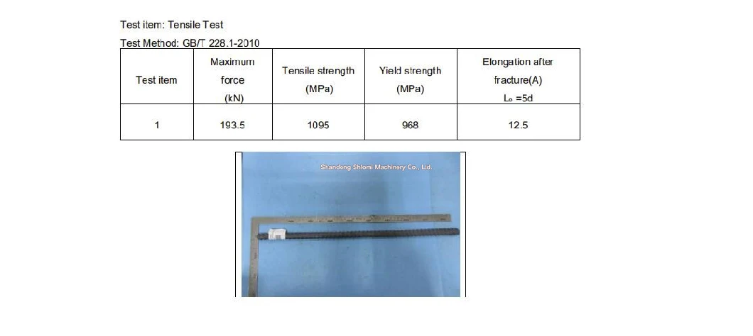 Hot Rolled Tie Rod/Formwork Tie Rod Hot Rolled Tie Rod