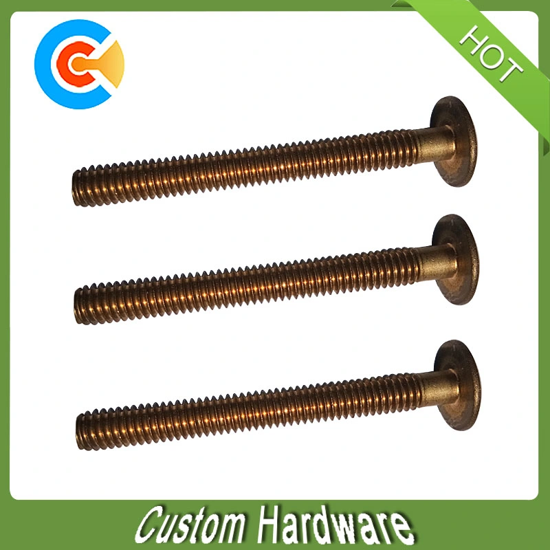 Brass Slotted Cheese Head Machine Screw Customized Round Head Brass