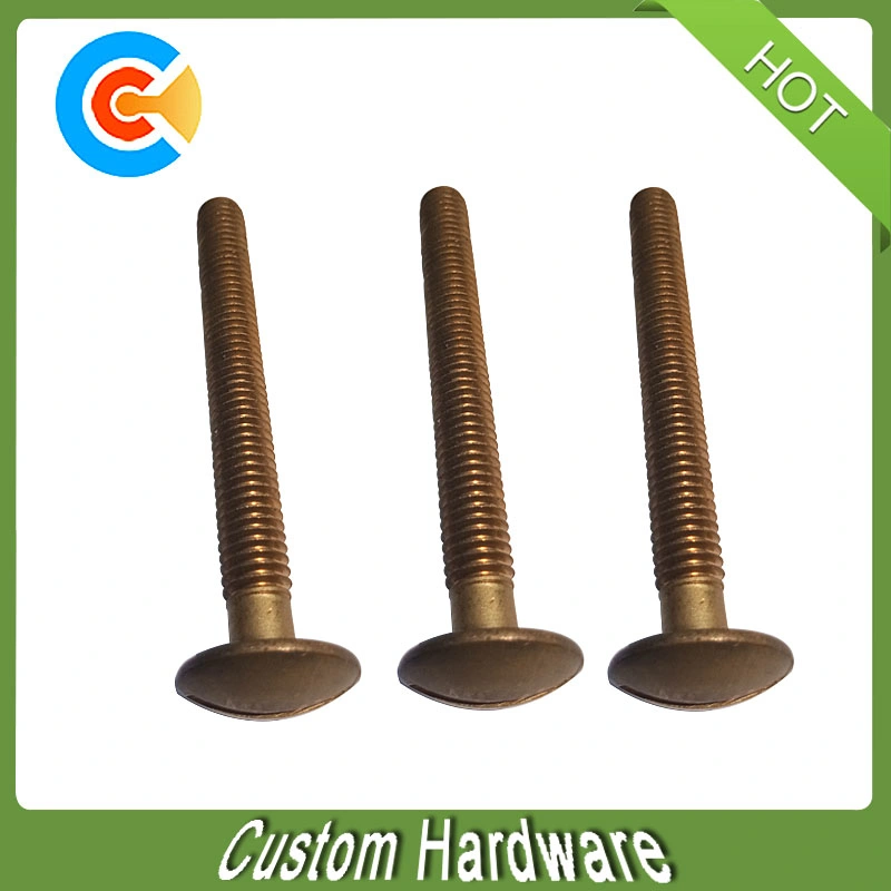 Brass Slotted Cheese Head Machine Screw Customized Round Head Brass