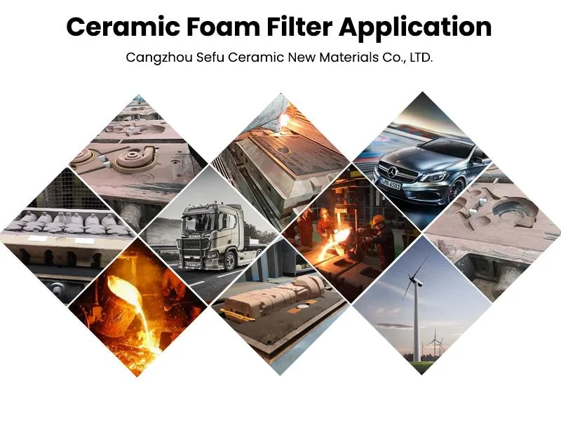 7~23 Inch 30ppi High Porous Alumina Ceramic Foam Filter for Aluminium Casting Metal Filtration