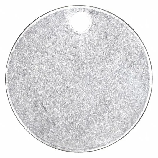 1 1/4&quot; Dia Aluminum Round Hang Tag (20Y562)