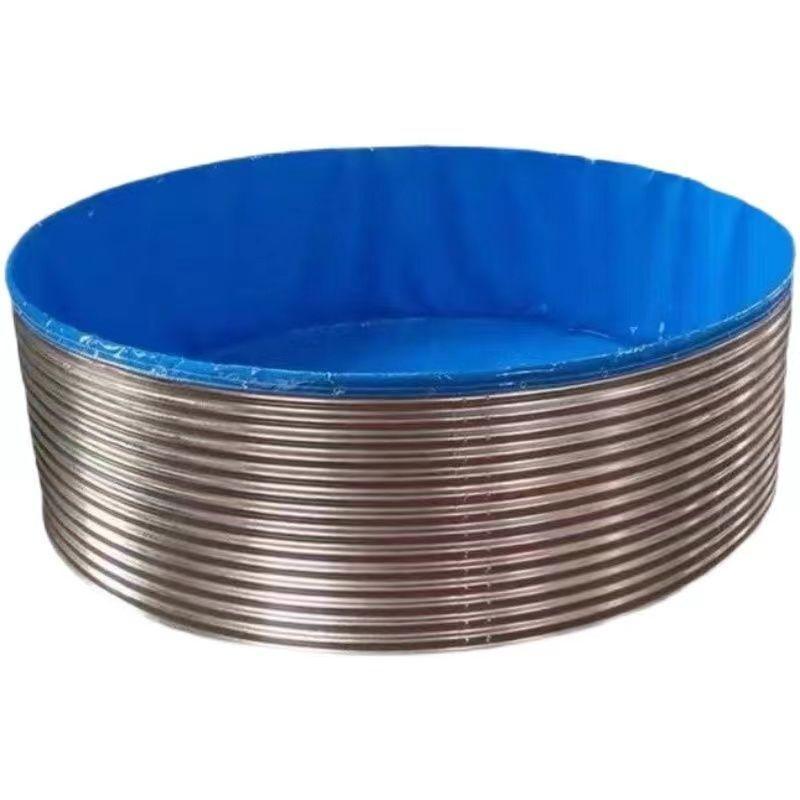 Galvanized Steel Plate Round Water Pond Tarpaulin Liner Aquaculture Fish Farming Tanks