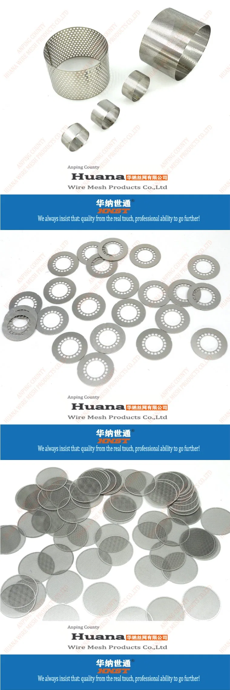 20 30 50 60 100 Mesh Corrosion Resistance Cartridge Screen Wire Mesh Stainless Steel Filter Tube