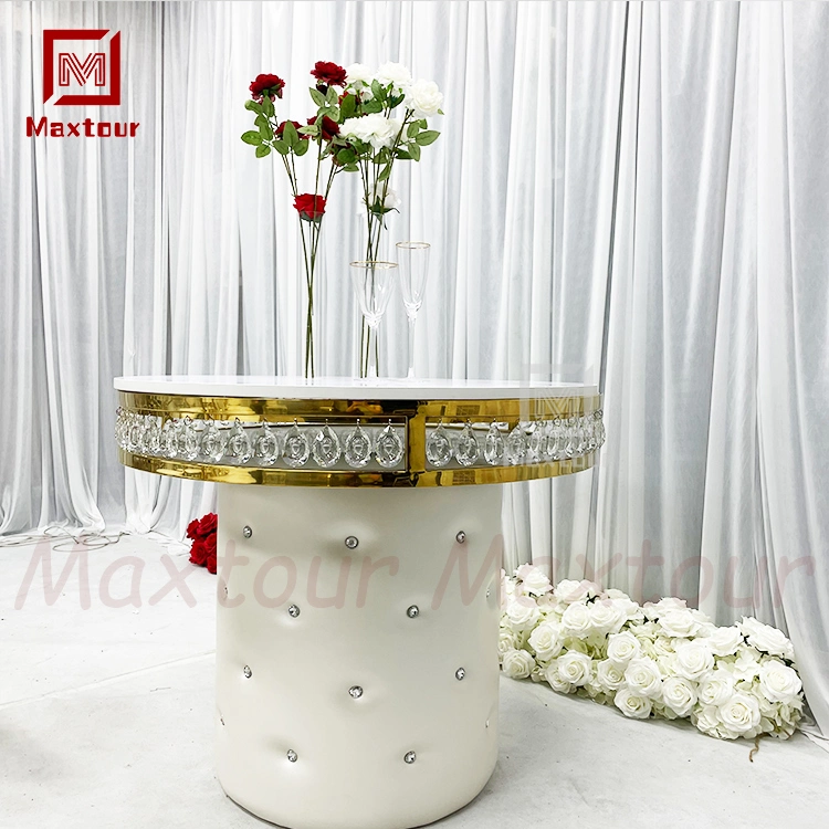 Gold Stainless Steel Round Cake Table for Wedding Events Party