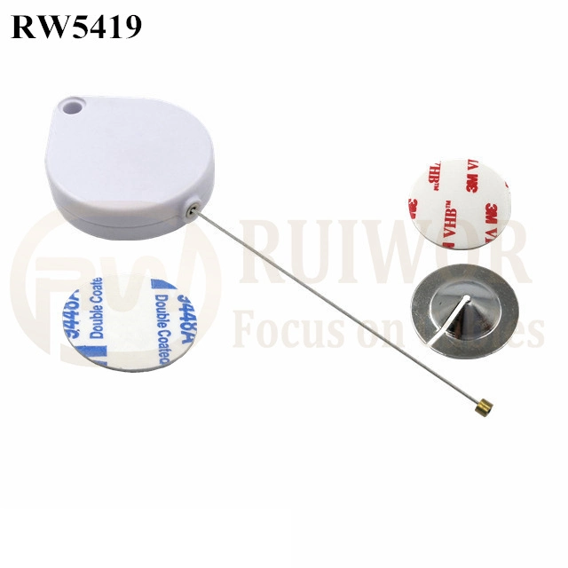 RW5419 Heart-Shaped Security Pull Box Plus Dia 22mm Circular Sticky Metal Plate