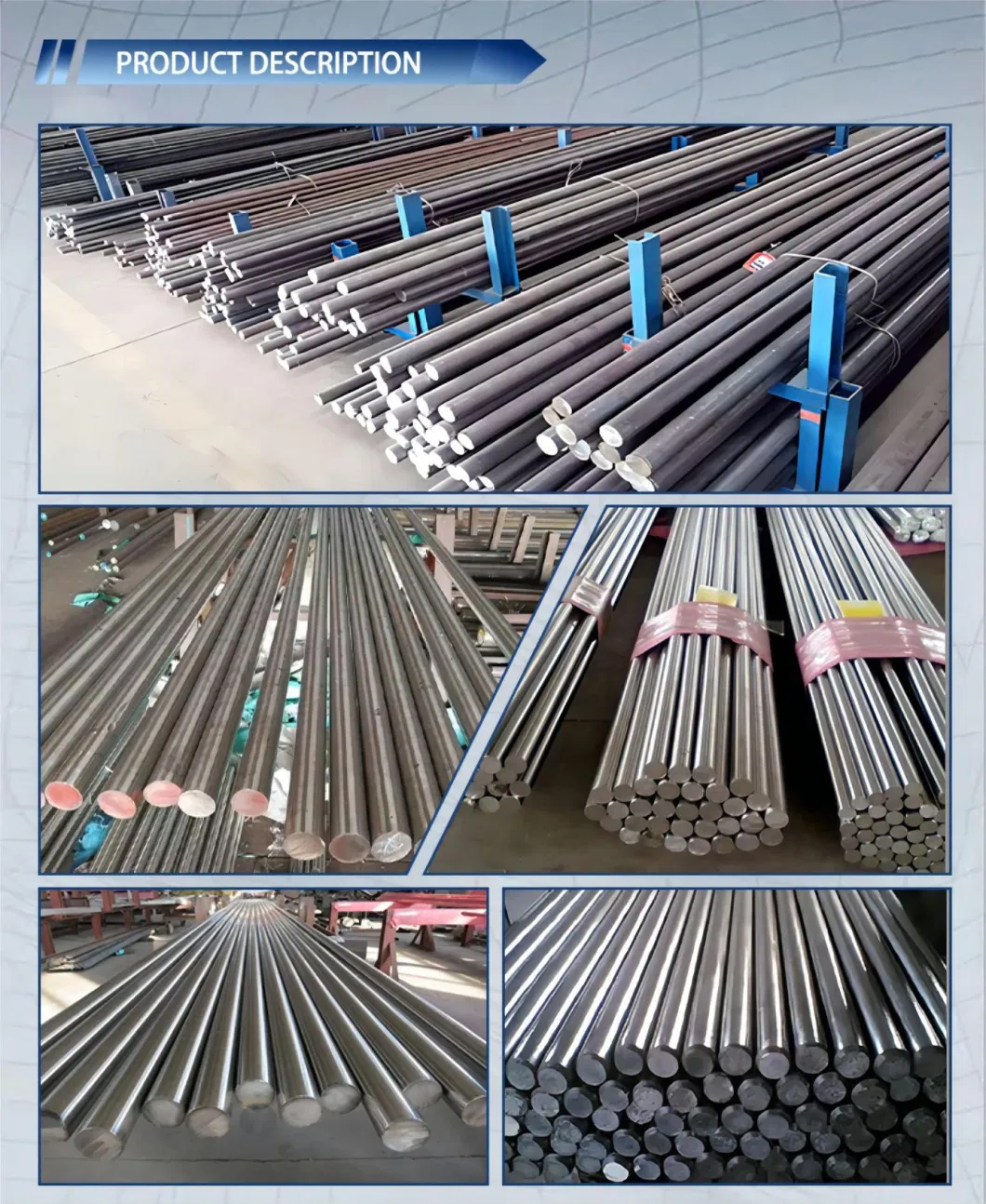 Customized Size 304 440 309S 310S 904L Bright Stainless Steel Round Bar