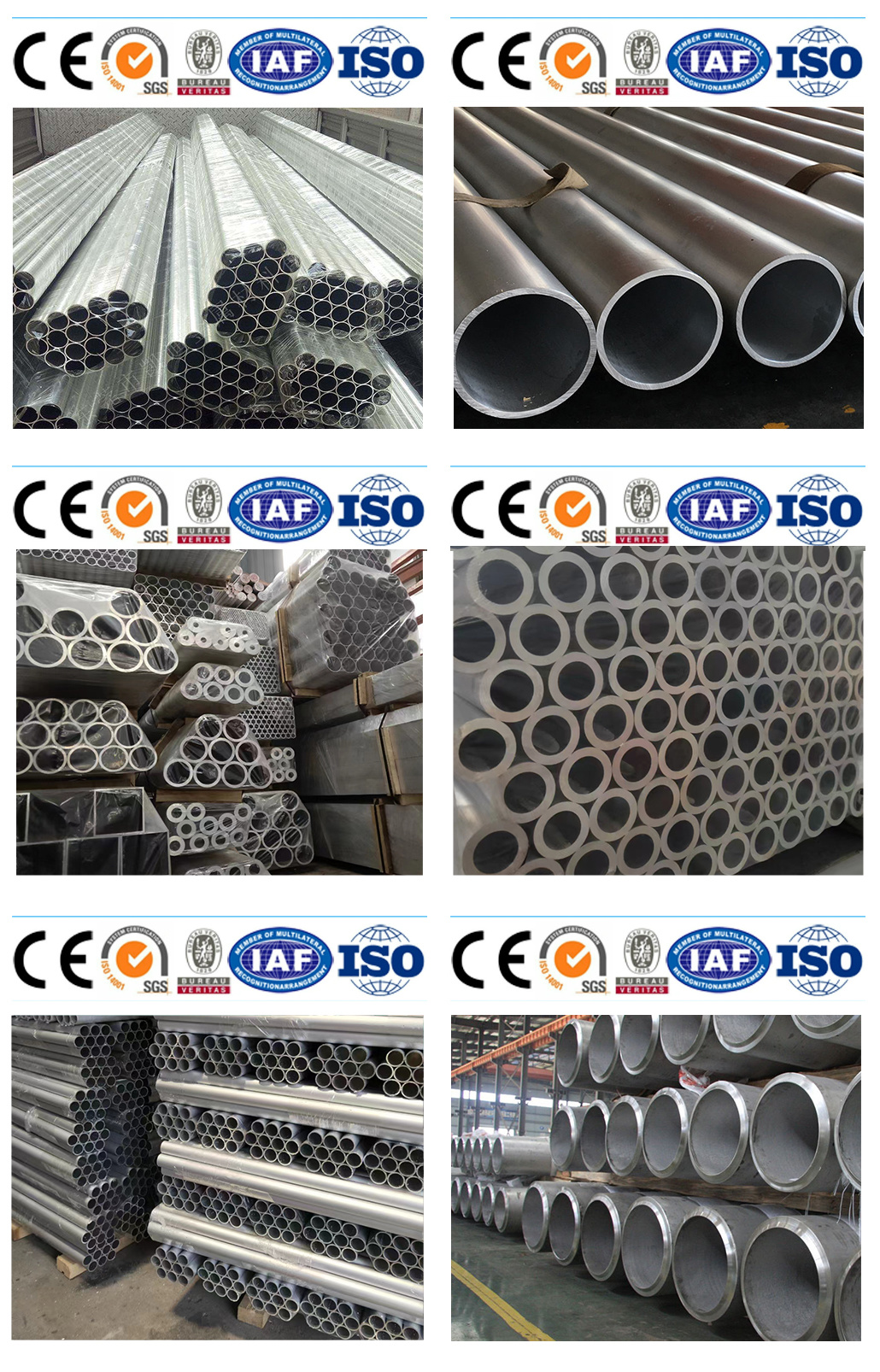 Factory Straight Round Aluminum Tube, Large Diameter Aluminum Tube Made in China