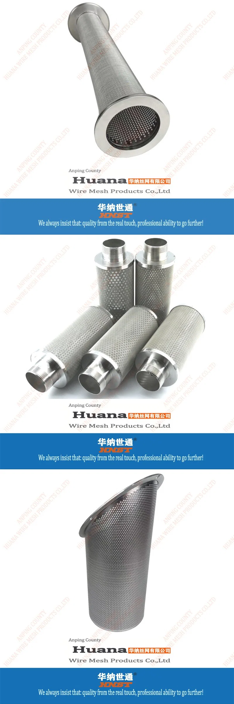 Manufacturer Supply Custom Metal Stainless Steel Perforated Filter Tube