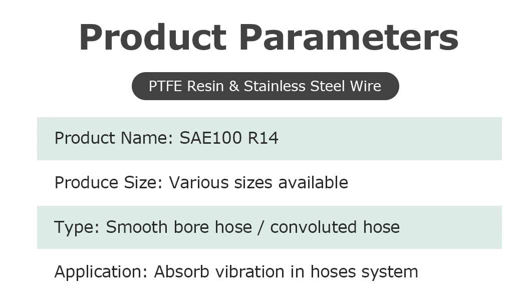 SAE 100r14 Industrial Stainless Steel Braided 1 Inch Hydraulic Hose