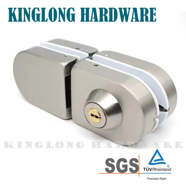 Stainless Steel Commercial Durable Metal Chrome 10 mm -12 mm Glass Door Anti-Theft Security Lock