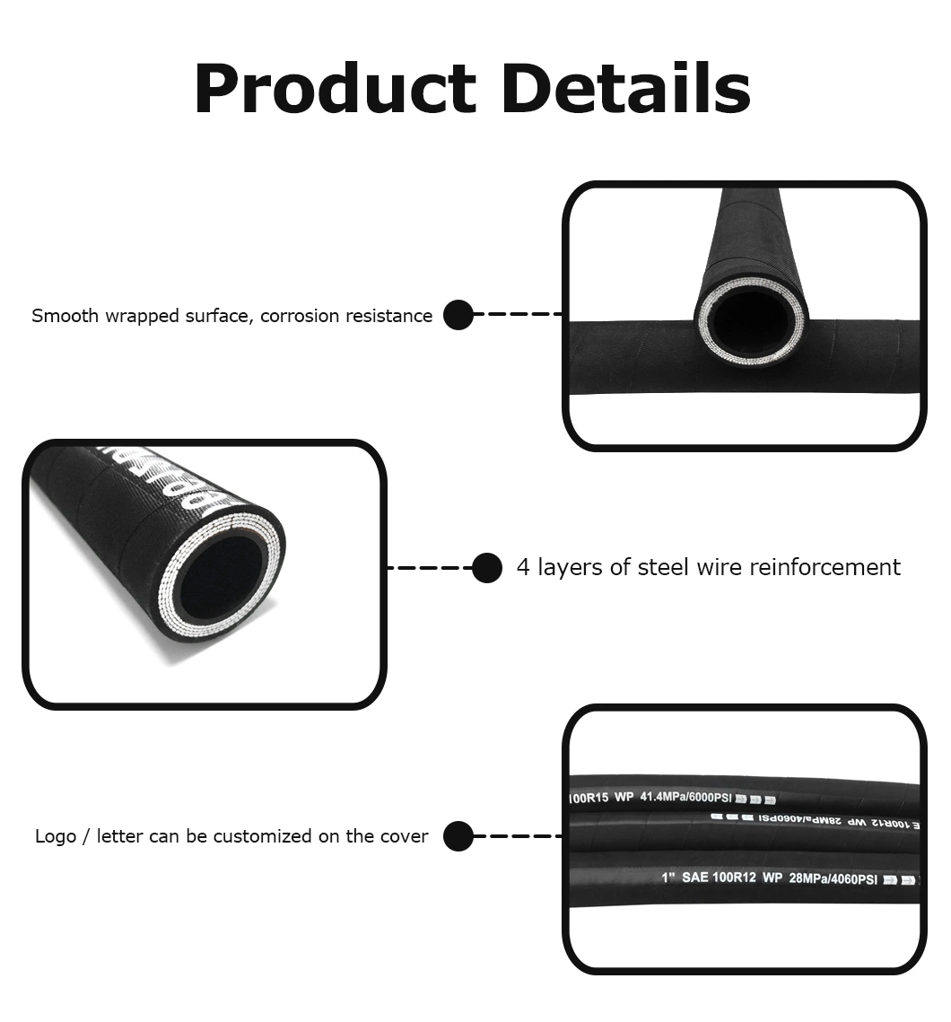 Half Inch Universal SAE 100 R10 Hydraulic Hose