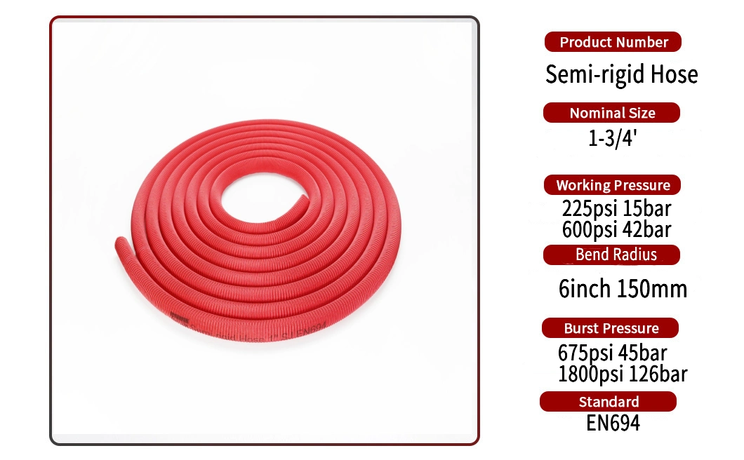 1inch Flexible Water Hose Listed En694 for Firefighting