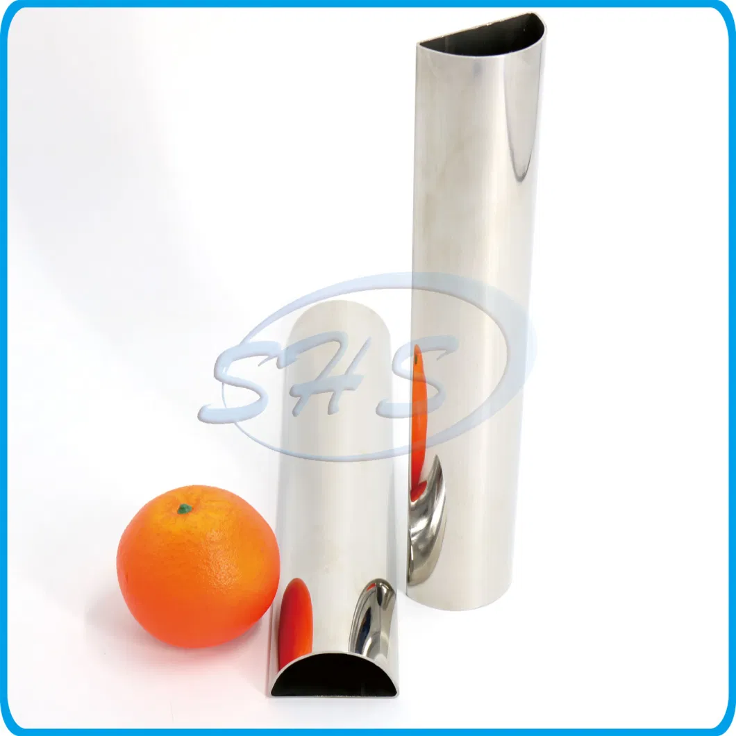 Stainless Steel Half Round Tube with Mirror Polishing