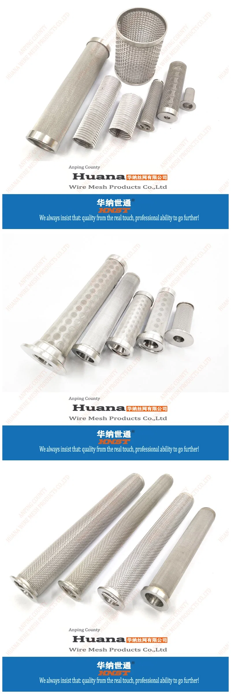 5 25 50 100 150 Micron 304 316L Stainless Steel Wire Mesh Filter Tubes