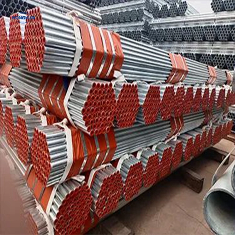 ASTM A500 Welded Scaffold Round Tube, Hot Dipped Galvanized Round Pipe, ERW Steel Pipe