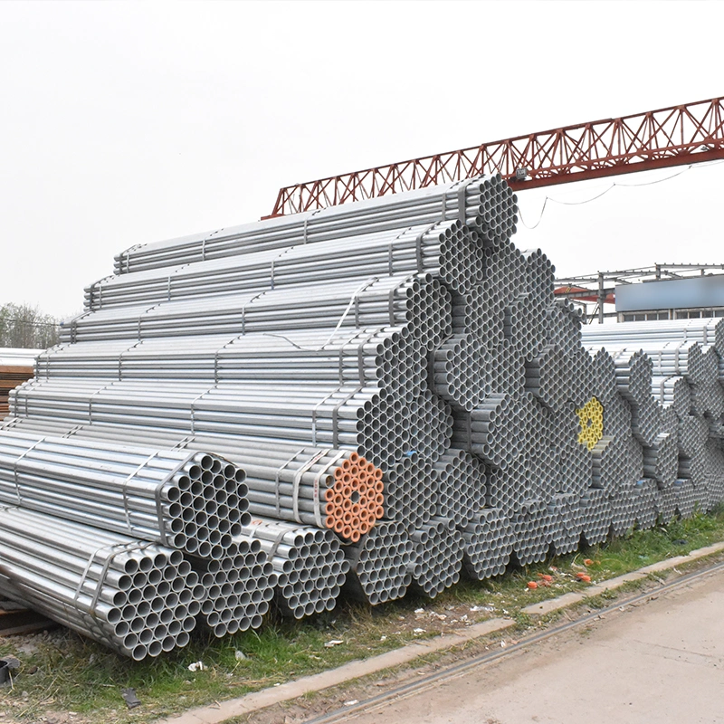 China ERW Mild Structural Welded Black Hot Dipped Galvanized Round Steel Pipe Tube