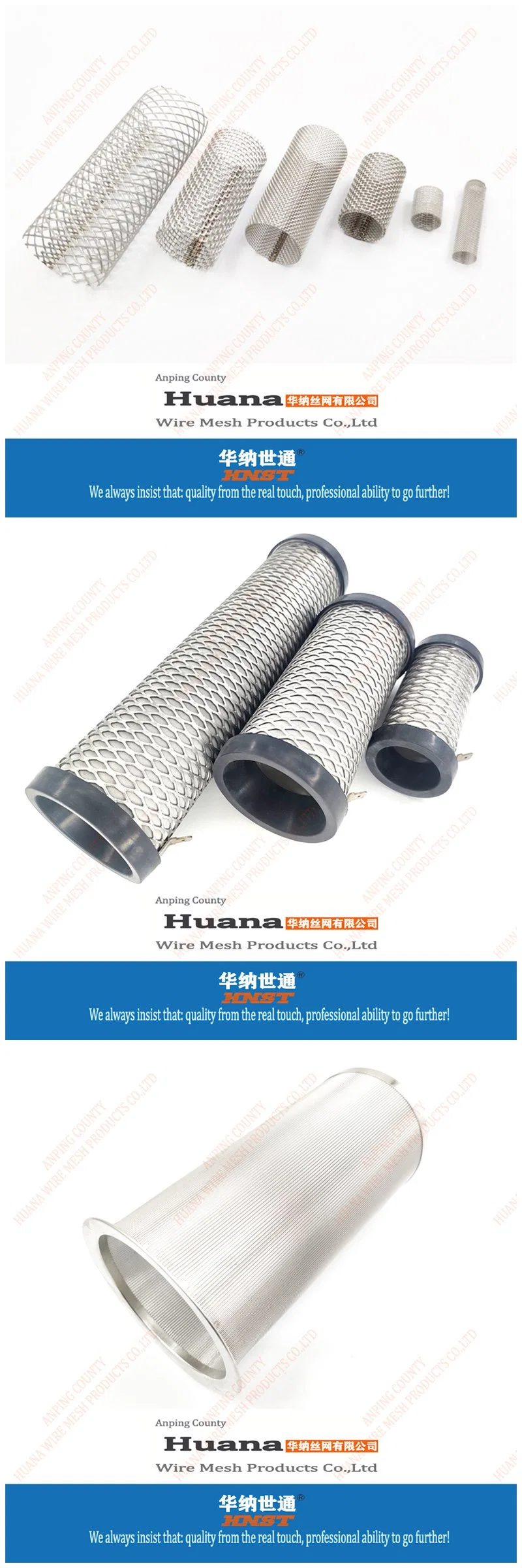 Double Layer 10 20 30 40 50 Micron Stainless Steel 304 316 Micron Mesh Tube