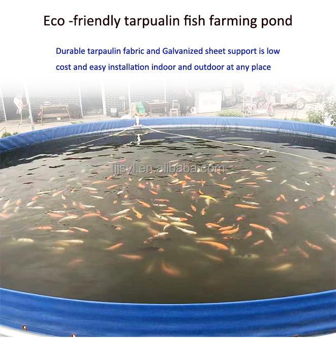 Galvanized Steel Plate Round Water Pond Tarpaulin Liner Aquaculture Fish Farming Tanks