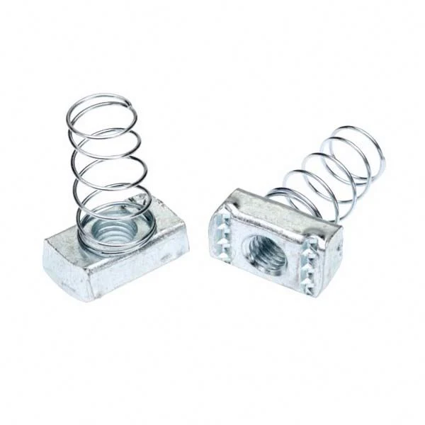 Zinc Plated Aluminum DIN34818 Half Round Roll-in Spring Loaded Nut