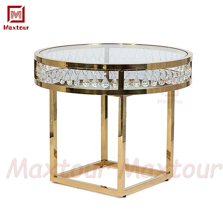 Gold Stainless Steel Round Cake Table for Wedding Events Party