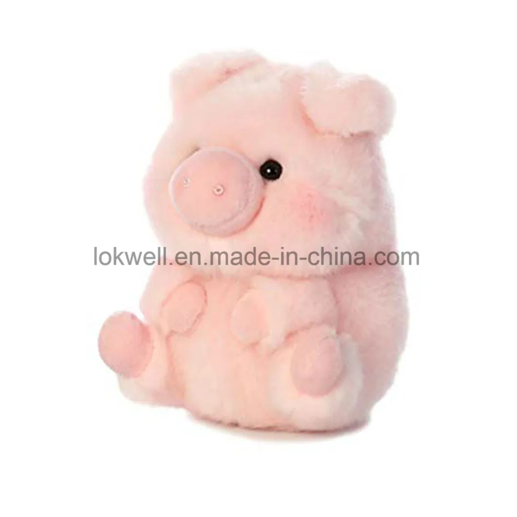 Soft Plush Stuffed Animal Lovely Round Pink Pig Toy