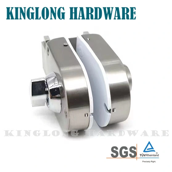 Stainless Steel Commercial Durable Metal Chrome 10 mm -12 mm Glass Door Anti-Theft Security Lock