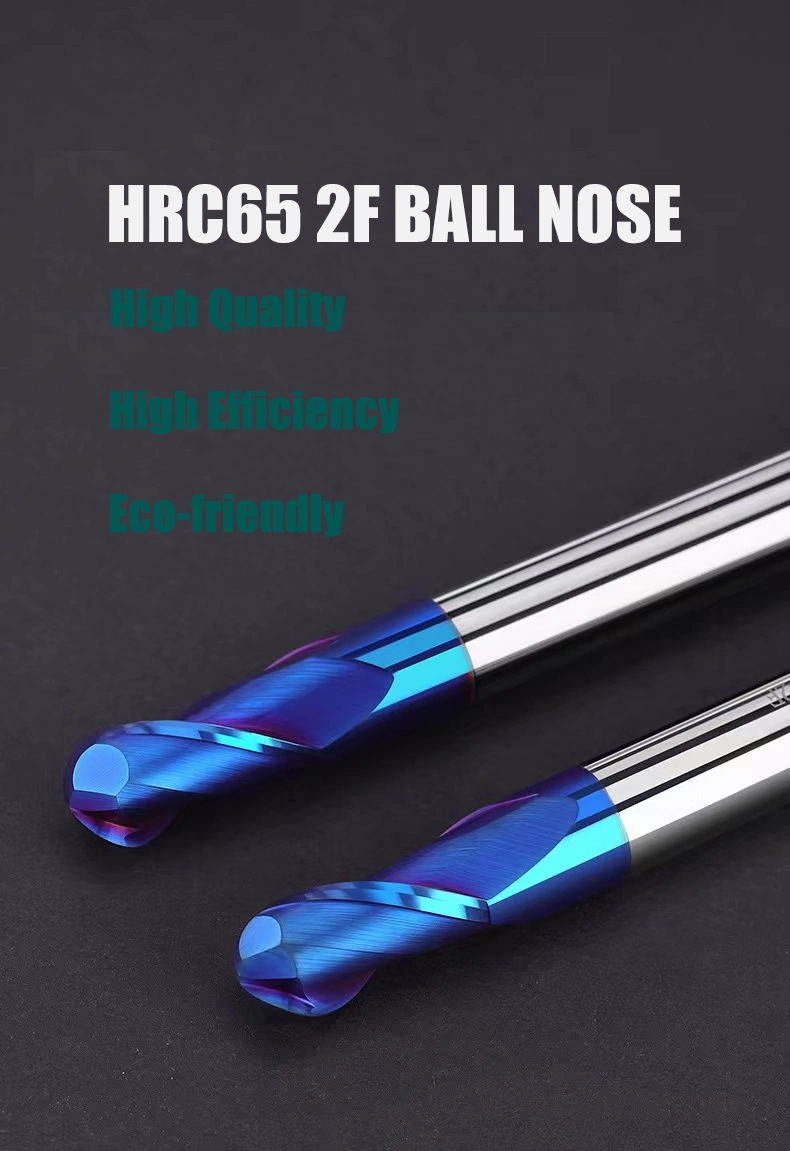 Tungsten Ball Nose End Mill HRC65 Carbide End Mill CNC Milling Tool