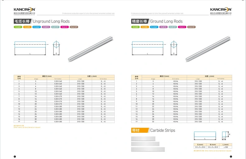 Factory Sales High-Quality Carbides Tungsten Steel Round Bar for Metal Cutting