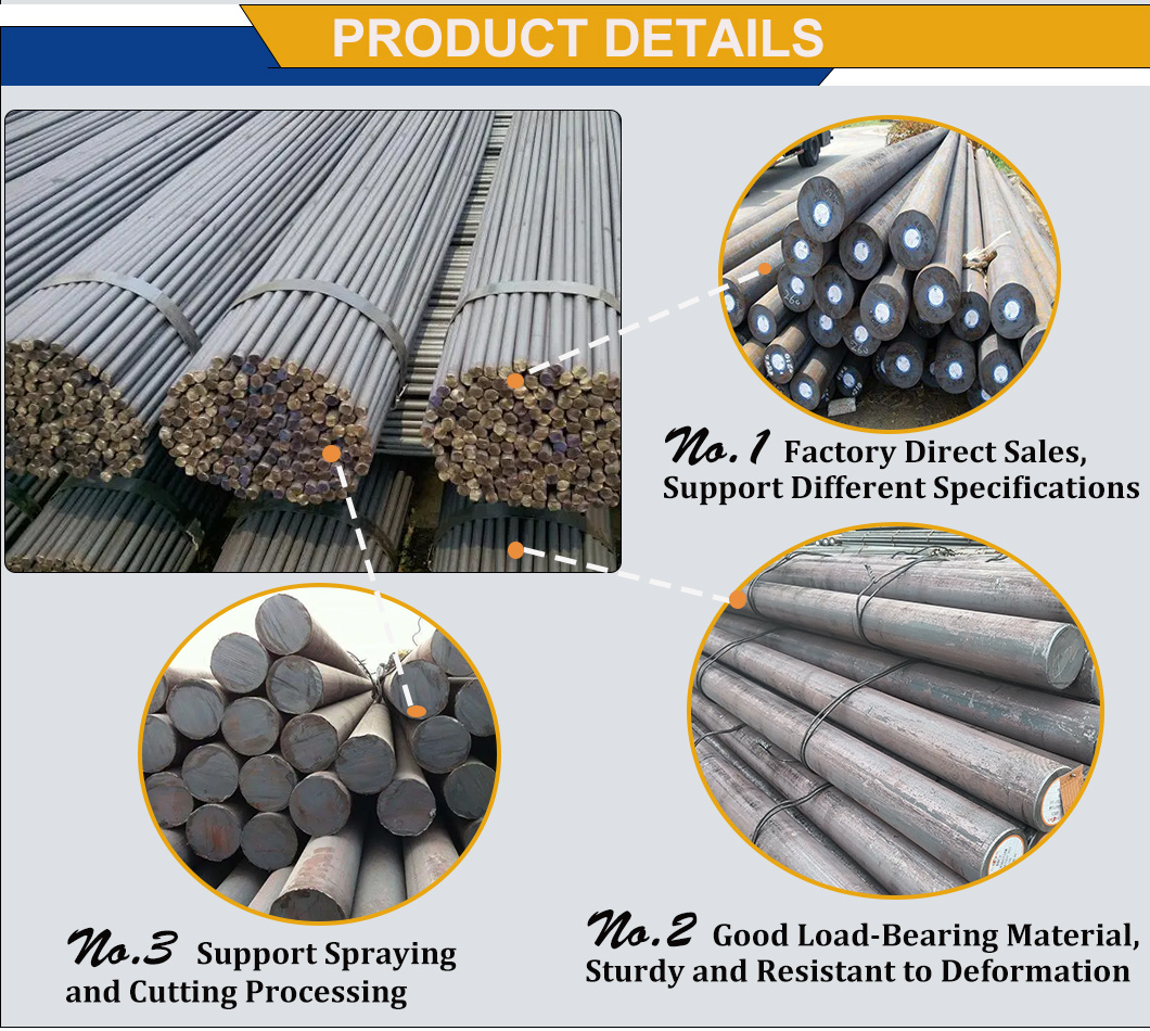 High Strength 45# 42CrMo4 Peeled Steel Round Rod Bar