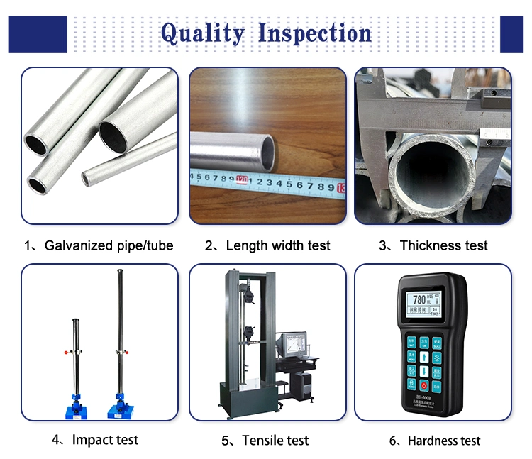 Hot DIP G550 Z30 Galvanized Mild Carbon Steel Pipe Round Square Tube