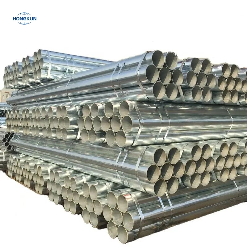 ASTM A500 Welded Scaffold Round Tube, Hot Dipped Galvanized Round Pipe, ERW Steel Pipe