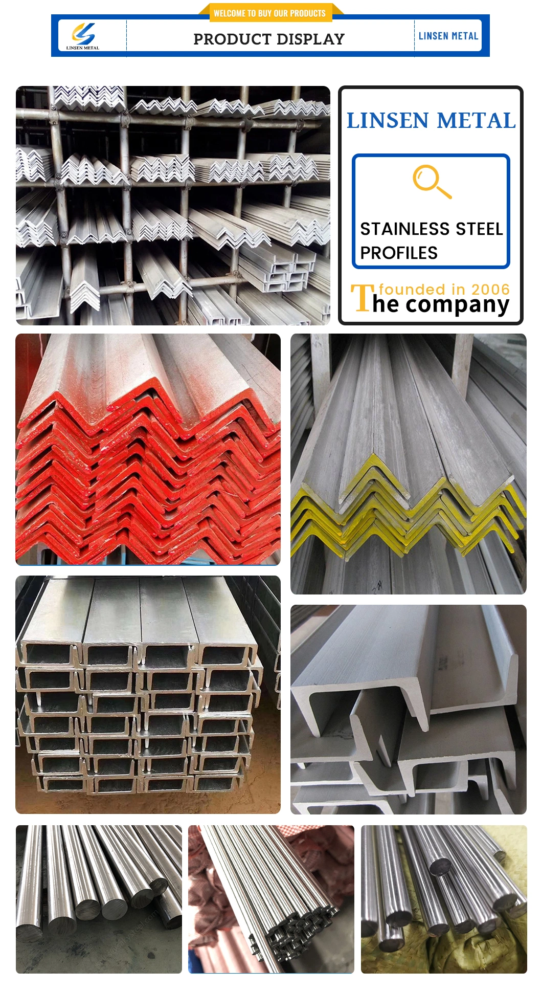 Stainless Steel Profile AISI 304L Angle in Stock Equal Inch Steel Angle 4X4 Angle Iron 30X30 Price Ss Stainless Steel Angle Bars