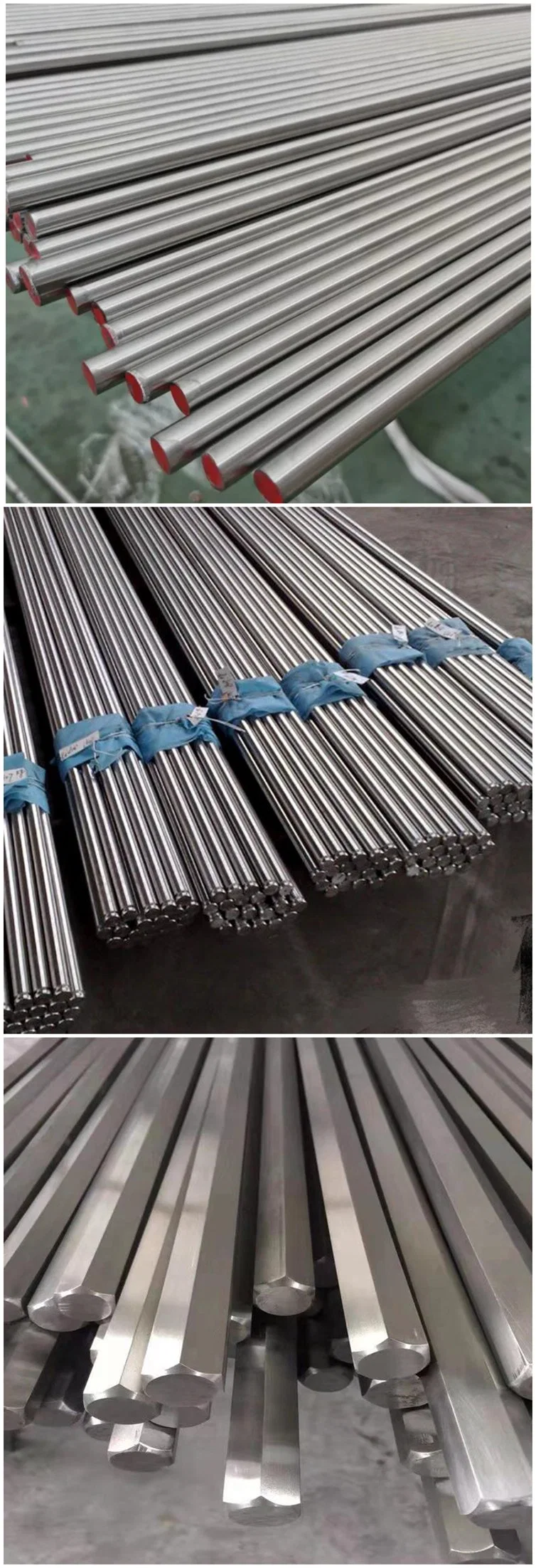 SS304/316/316 Inox Metal Iron Stainless Steel Solid Round Square Flat Rod Bar Supplier