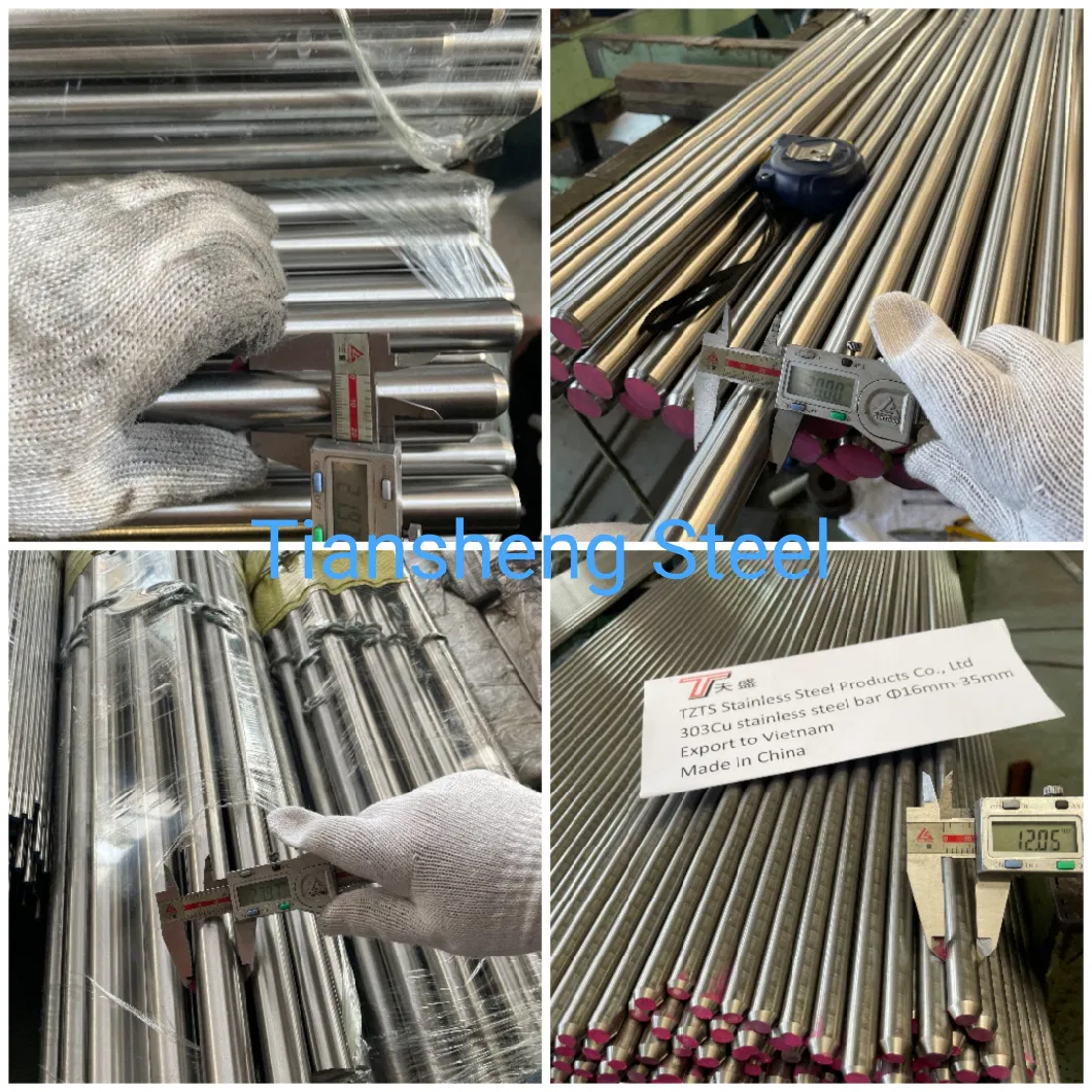 ASTM AISI JIS Supply Material 201 303 303cu 303se 304 304f 304L 316 316f 316L 301 310 321 2205 2507 904L Stainless Steel Round Bar