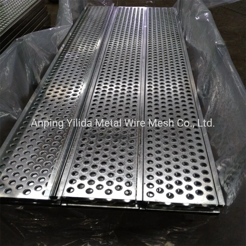 Perforated Metal Stairs Treads Metal Round Hole Stamping Anti Slip Plate