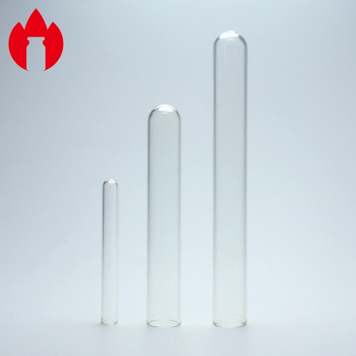 Clear Round or Flat Lab Glass Test Tube