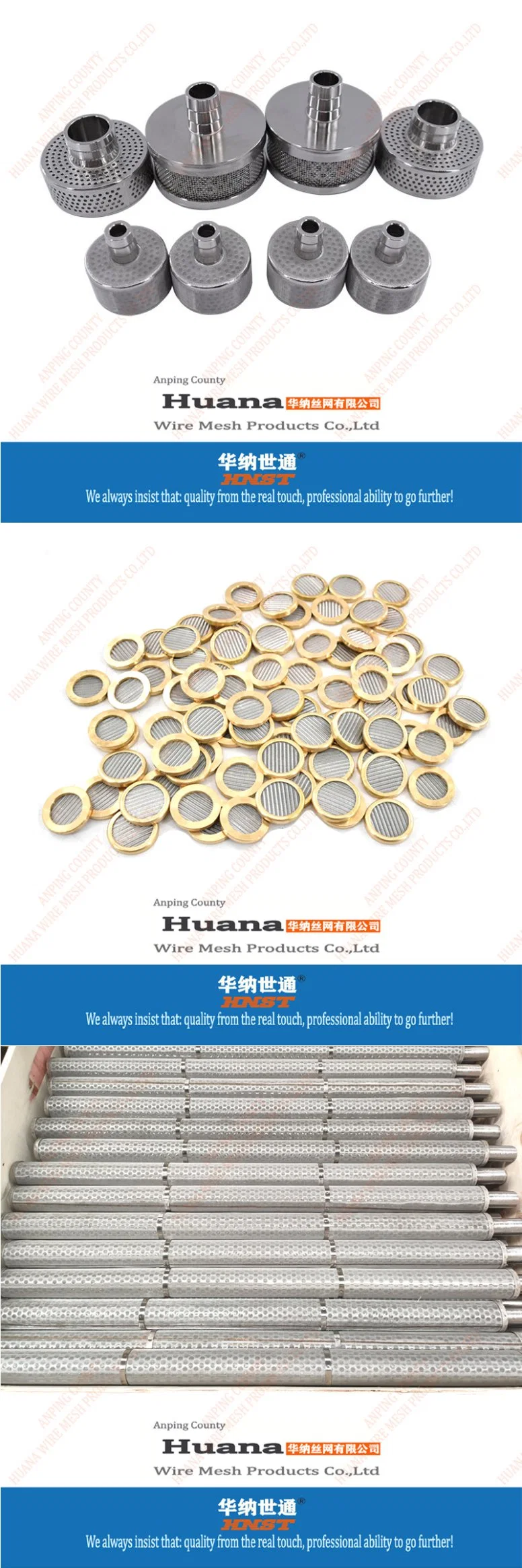 304 316 Stainless Steel 10 20 50 100 200 Micron Wire Mesh Filter Tube