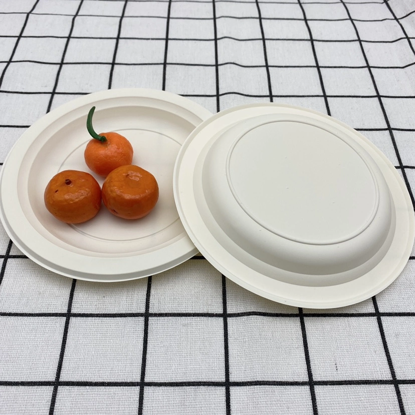 Disposable Biodegradable Cornstarch 9 Inch Round Plate