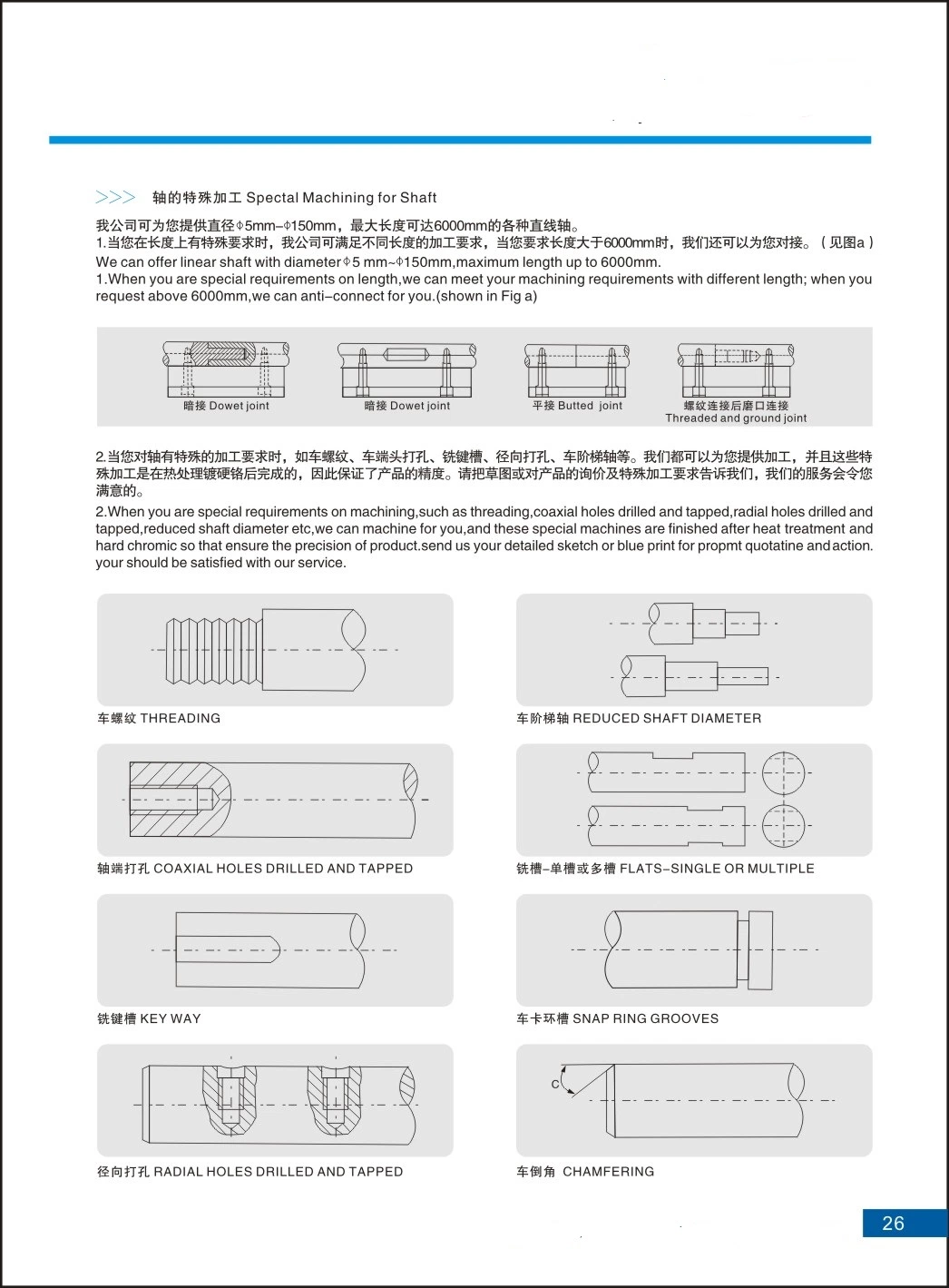 Machine Tools Cutting Machine Punching Machines Automatic Equipment Grinding Machine Hard Chromed Smooth Rod Linear Round Steel Bar