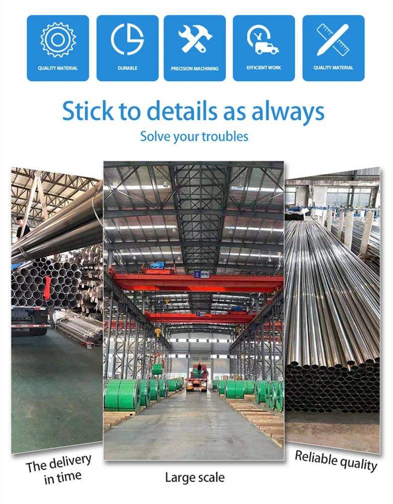 High Quality ASTM 201 202 304 316 430 409L Stainless Steel Tube