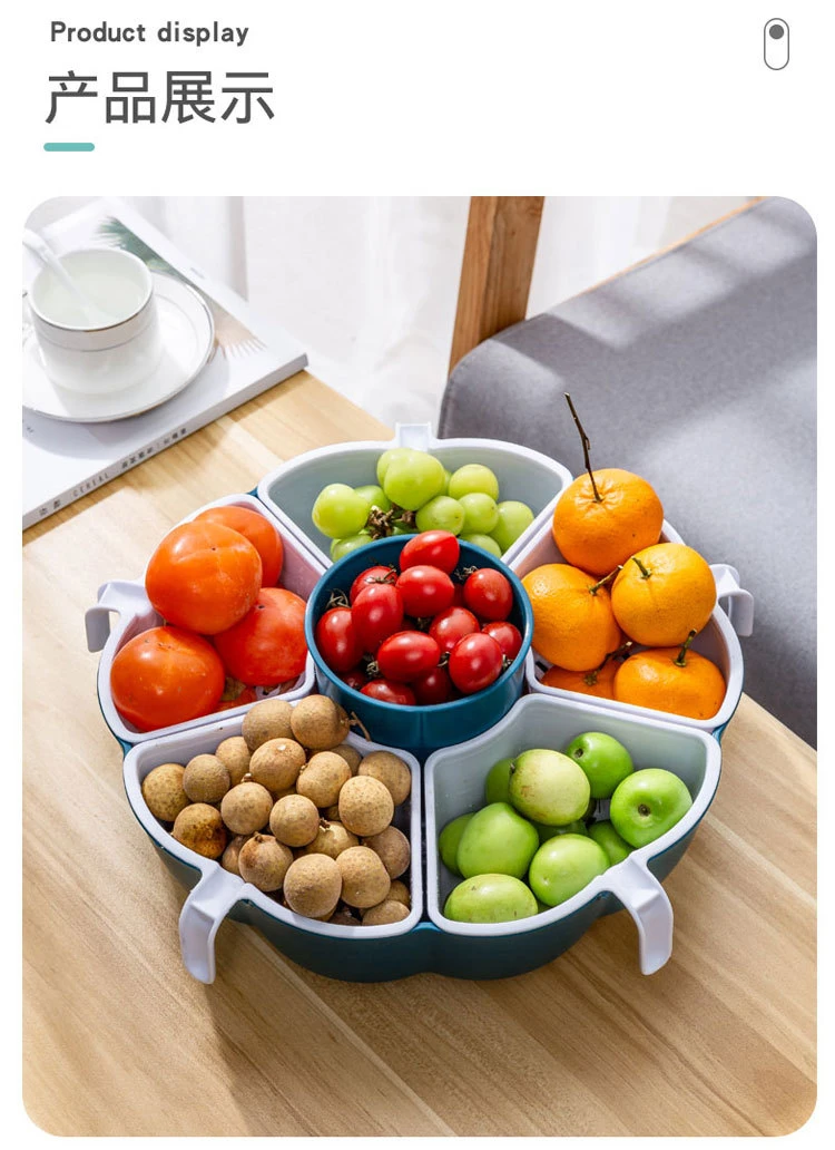 Hot Sell Storage Hot Pot Vegetables&Fruits Plate Dish Round Blue Customized