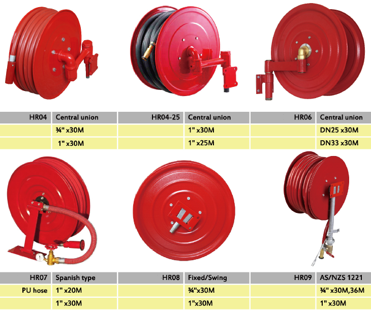 1 Inch 30m Fire Hose Reel Automatic Fire Fighting Hose Reel