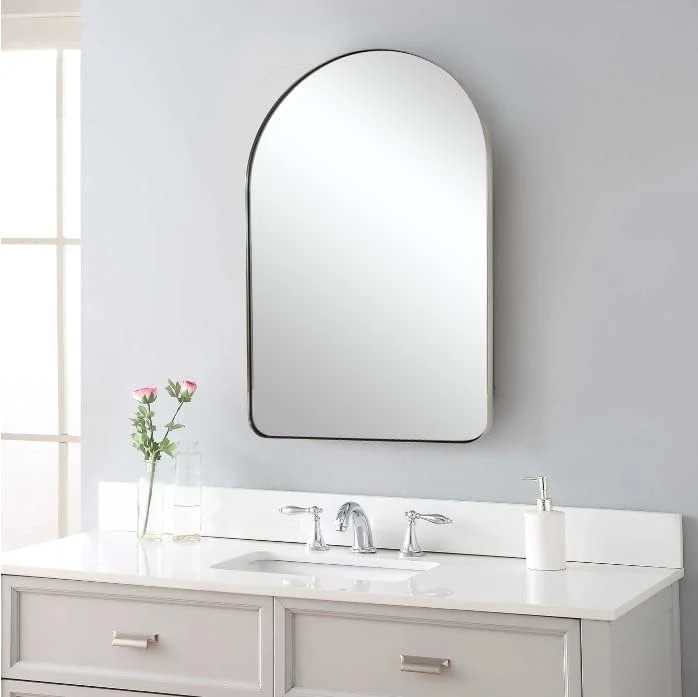 Jinghu Round Shape Aluminum Alloy Metal Framed Bathroom Mirror Home Decor Mirror