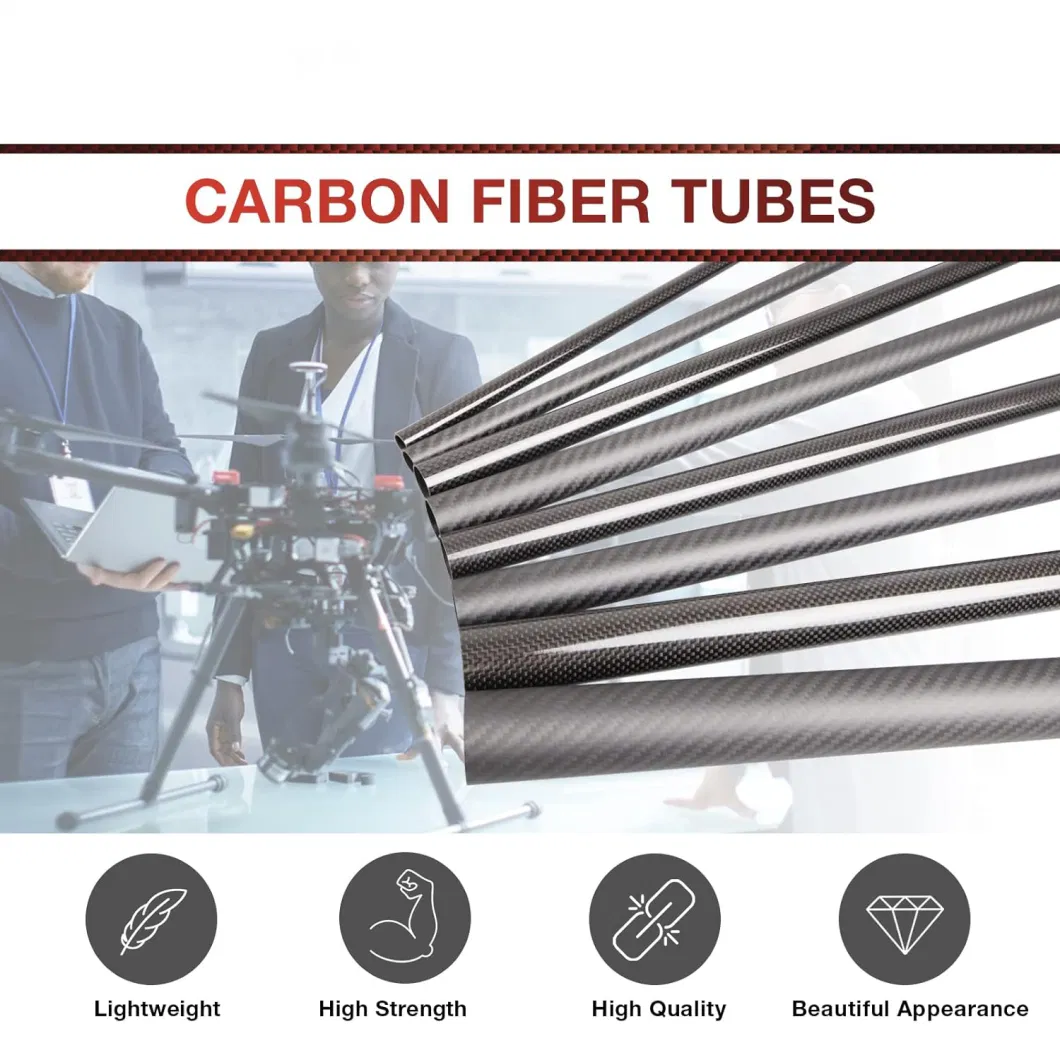 High Strength Good Quality Light Market Carbon Fiber Round Square Irregular Pipes /Tubes, Can Be Custom