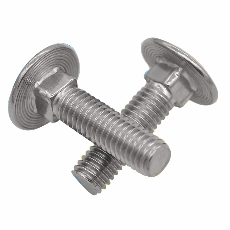 A2-70 / 304 Stainless Steel Round Head Bolt Half Thread Carriage Bolt