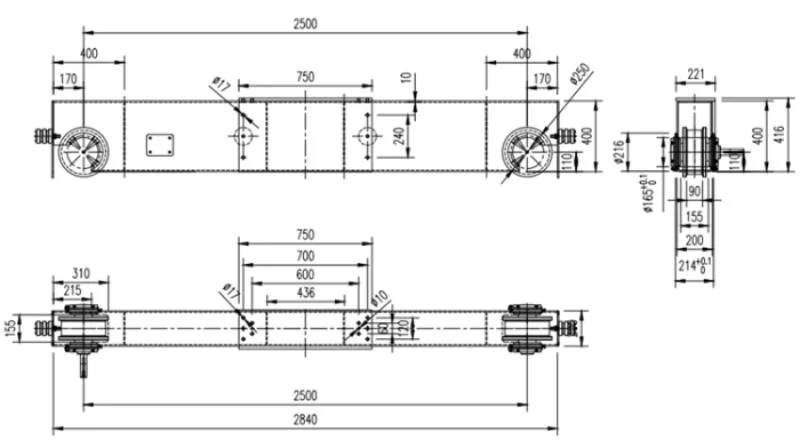 Overhead Crane End Carriage 5ton 10ton 20ton 30ton Pinion Type/Hollow Shaft Type