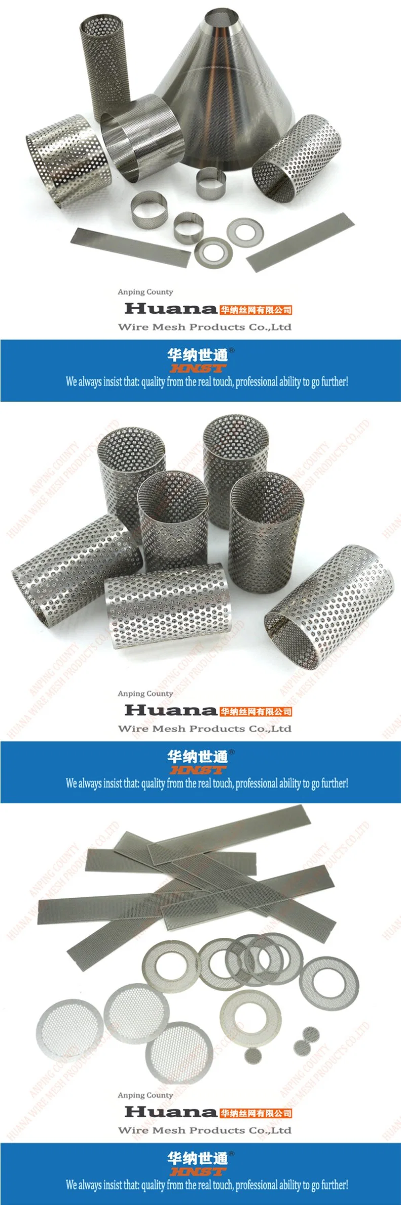 Stainless Steel Metal Exhaust Round Filter Mesh Tube Perforated Pipe